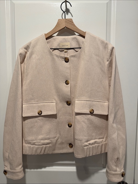 Sezane Jackets & Blazers - Sezane Nadia Jacket, Mottled Ecru, Size US 14, EU 46